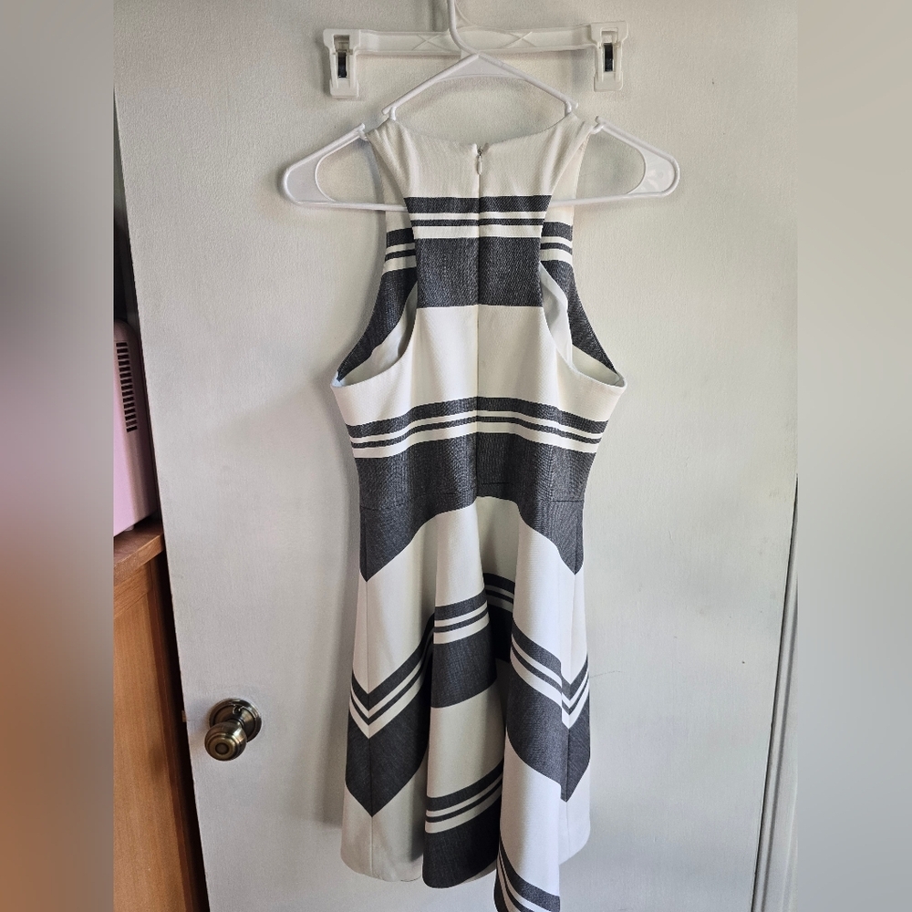 Elizabeth and James Magdalena Fit & Flare Racerback Sleeveless Striped Dress 4 - Picture 3 of 6